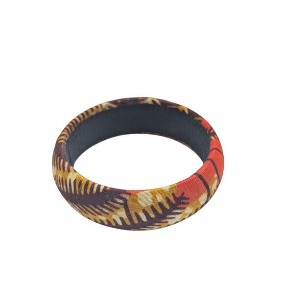 Vintage Red/Orange Marbled Possibly Bakelite Bangle Bracelet Plus One - Picture 4 of 10